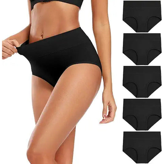 Molasus Women's Soft Cotton Underwear Briefs High Waisted Postpartum Panties Ladies Full C