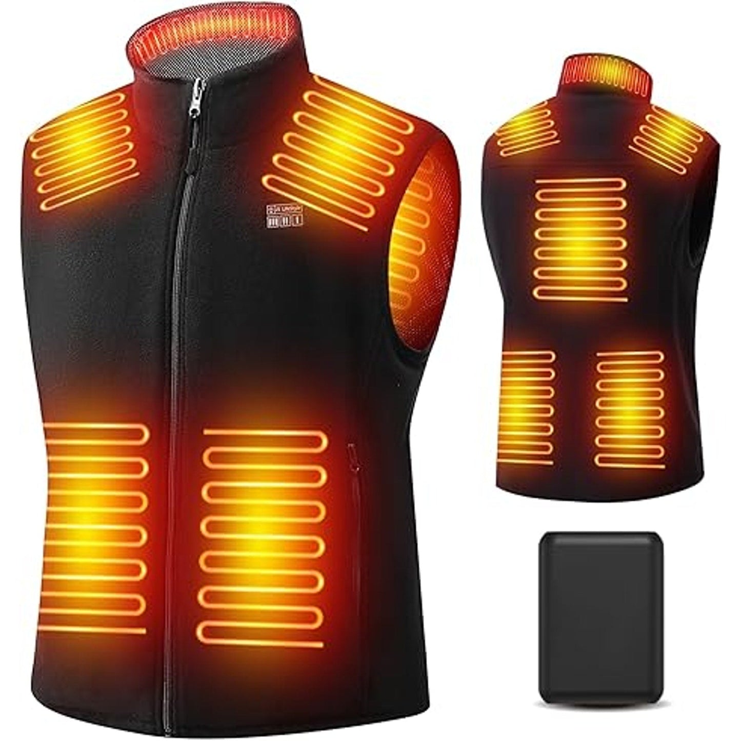 JS LifeStyle Fleece Heated Vest Jackets for Men with 18400mA