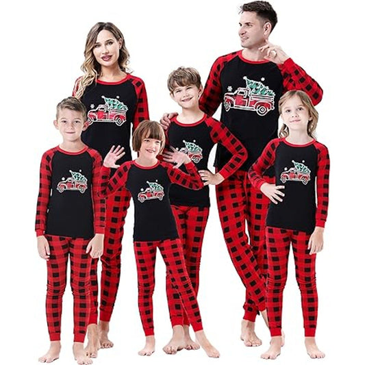 Dolphin&Fish Christmas Men's T shirts Pants Sets Black Size M