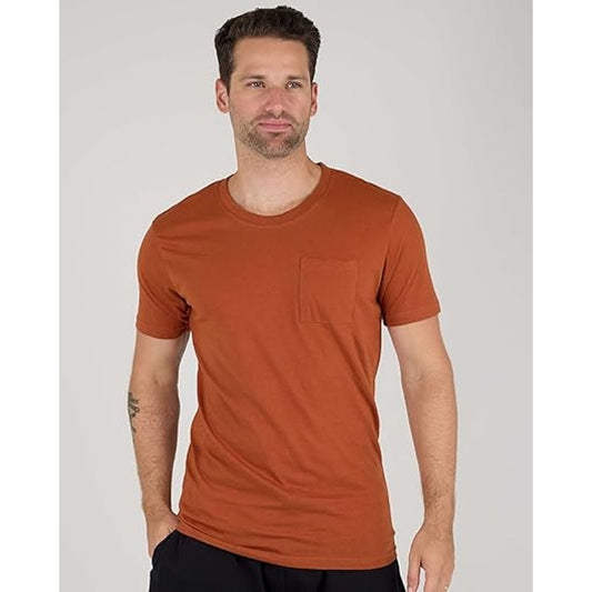 4 Pack:Mens Cotton Quick Dry Fit Shirt Short Sleeve Crew Pocket T-Shirt Tee Gym Casual Wor