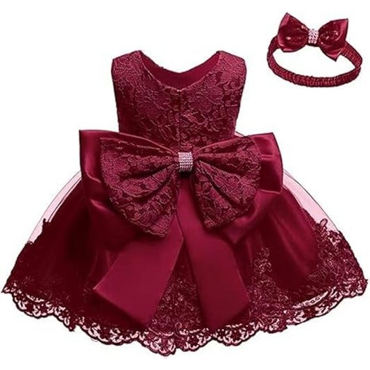 CMMCHAAH Little Girl Baptism Christening Lace Embroidery Dresses Infant Wedding Bridesmaid