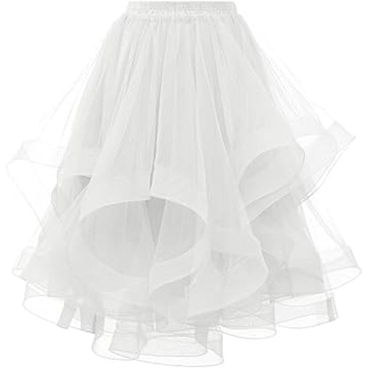 DRESSTELLS Tulle Skirts for Women, A Line Elastic Waist