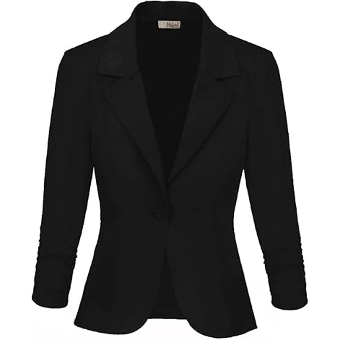 Hybrid & Company Womens  Casual Work Office Stretch Ponte Cardigan Blazer