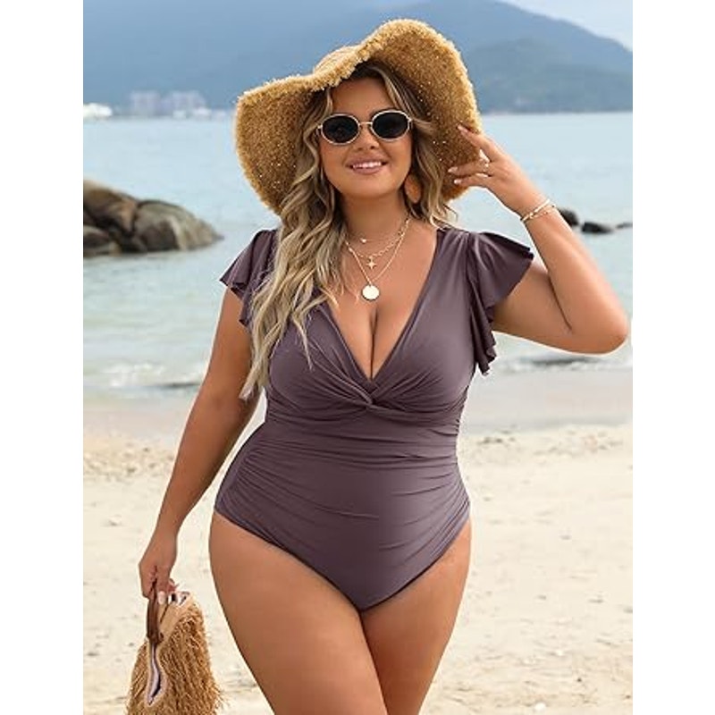 Blooming Jelly One Piece Swimsuit Women Plus Size Tummy Control Bathing Suit Slimming Swim
