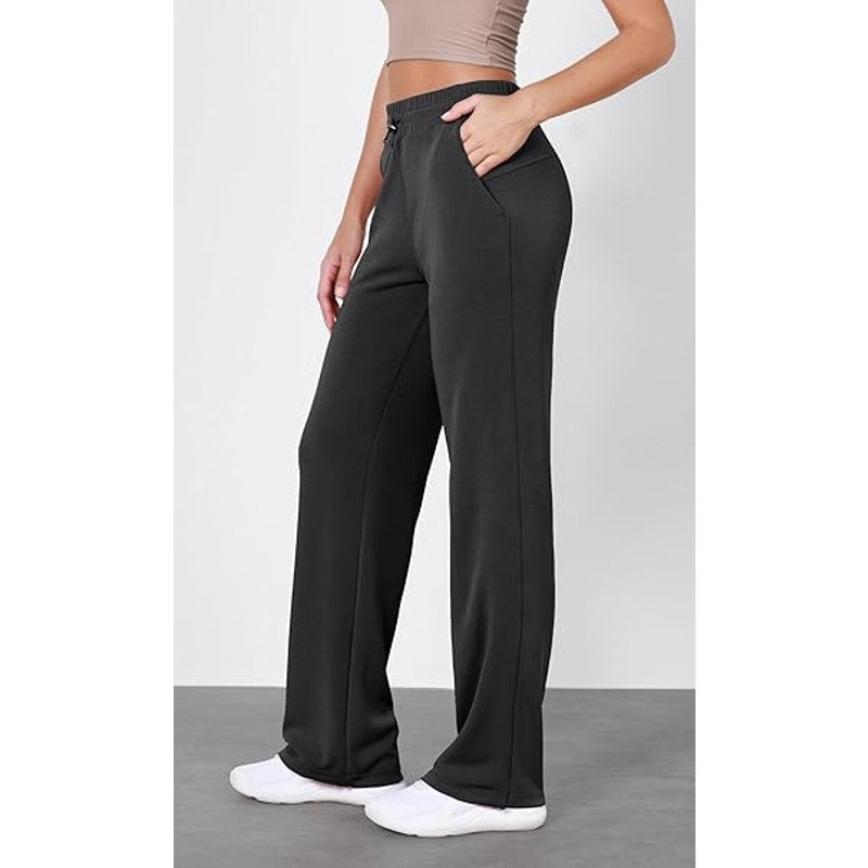 ODODOS Women's Modal Soft Wide Leg Pants with Pockets Adjustable Shockcord