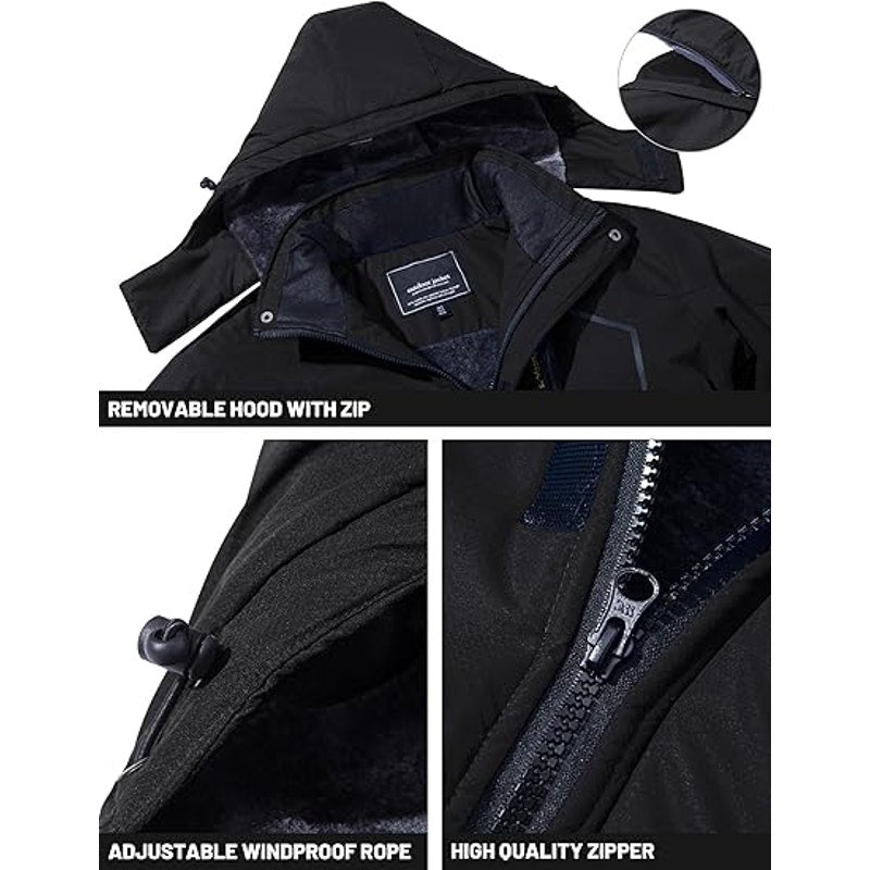 TACVASEN Mens Skiing  Snow Warm Coats Water Resistant Snowboard Jacket