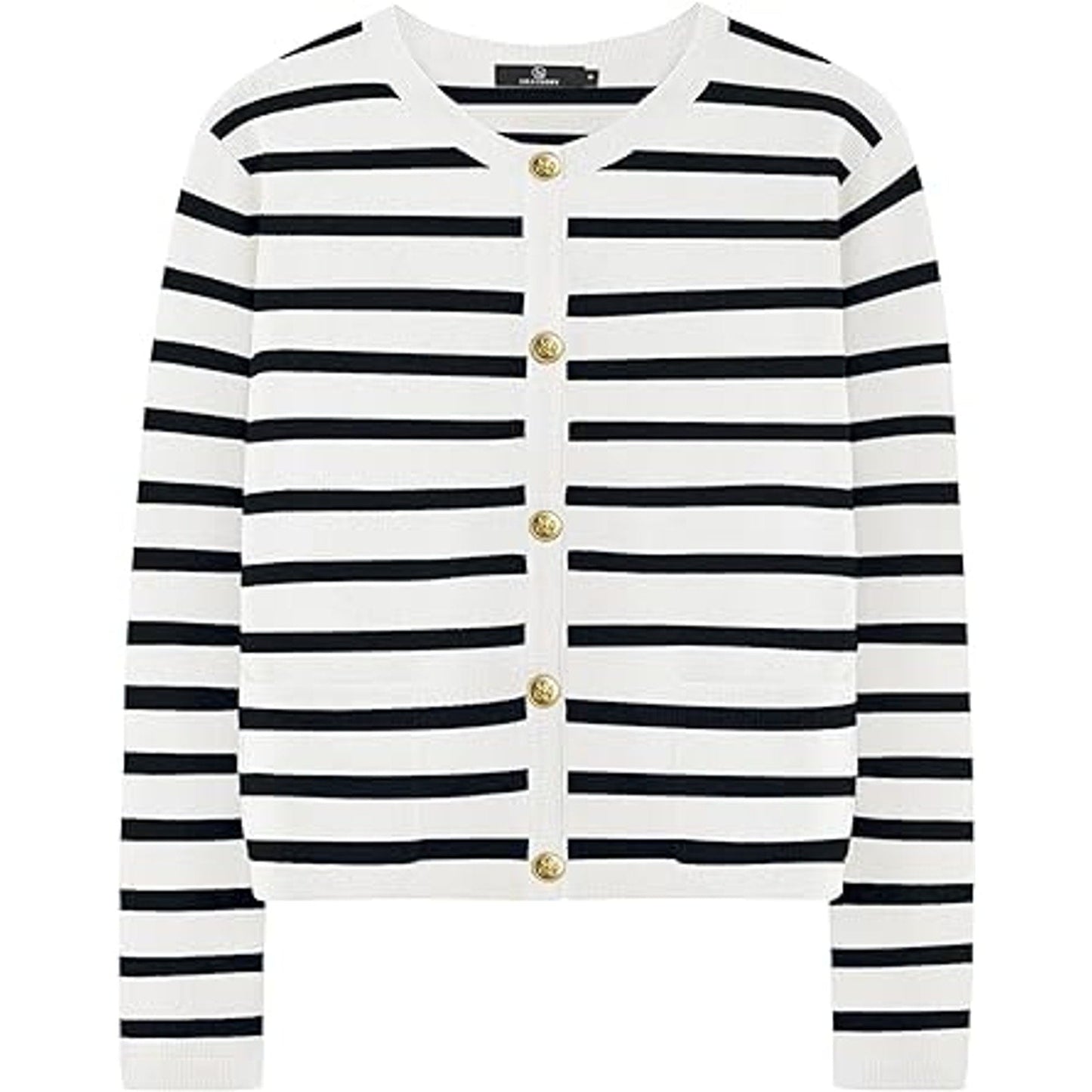 LILLUSORY Women's Striped Cardigan Sweaters Fall Outfits Clothes Fashion Trendy Long Sleev