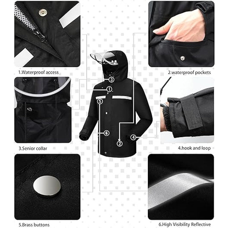 iCreek Rain Suit Waterproof Jacket and Trouser Suit Raincoat for Men and Women Outdoor All