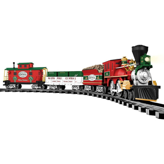 Lionel North Pole Central Ready-to-Play Freight Set, Battery-powered Model Train Set with Remote