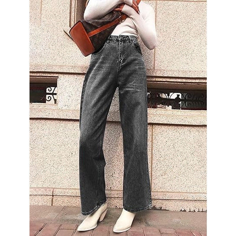 HDLTE Women Wide Leg Jeans High Waist Baggy Jeans for Women