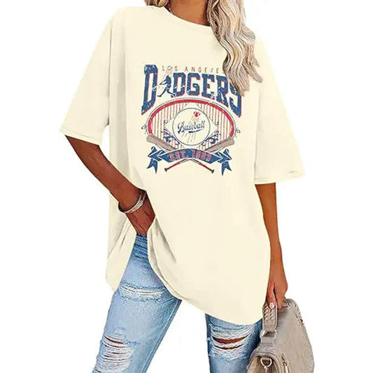 Baseball Shirts for Women Oversized Game Day Baseball Fan Shirt Baseball Mama Casual Short