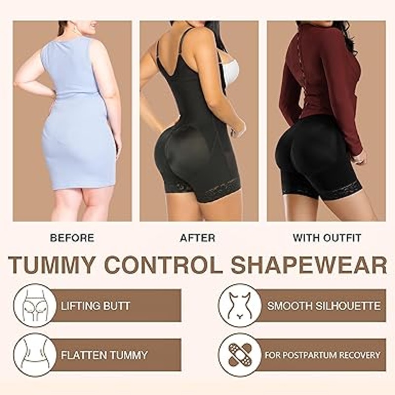 YIANNA Fajas Colombianas Shapewear for Women Tummy Control Post Surgery Compression Garmen