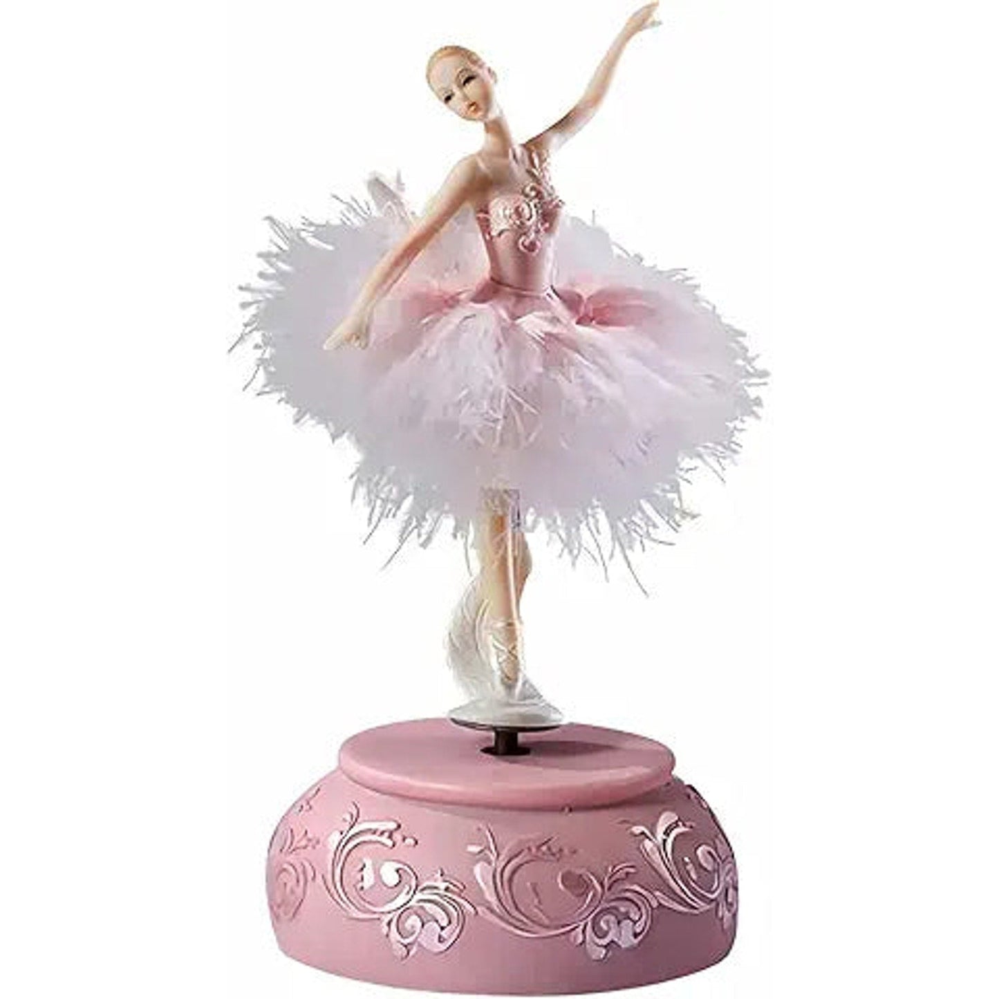 Singeek Ballerina Music Box Figurine Plays Swan Lake Tune, Musical Figure Hand-Painted Fea