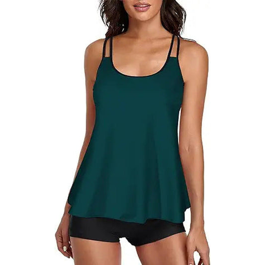 Urchics Womens 2025 Tankini Swimsuits Tummy Control Flowy Swimwear Two Piece Bathing Suits