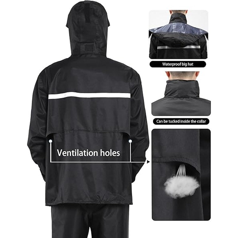 iCreek Rain Suit Waterproof Jacket and Trouser Suit Raincoat for Men and Women Outdoor All