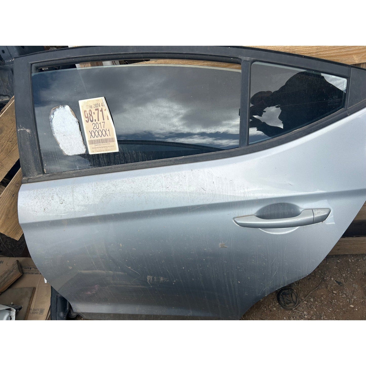 2017-2020, Hyundai Elantra, Silver, rear Left door.