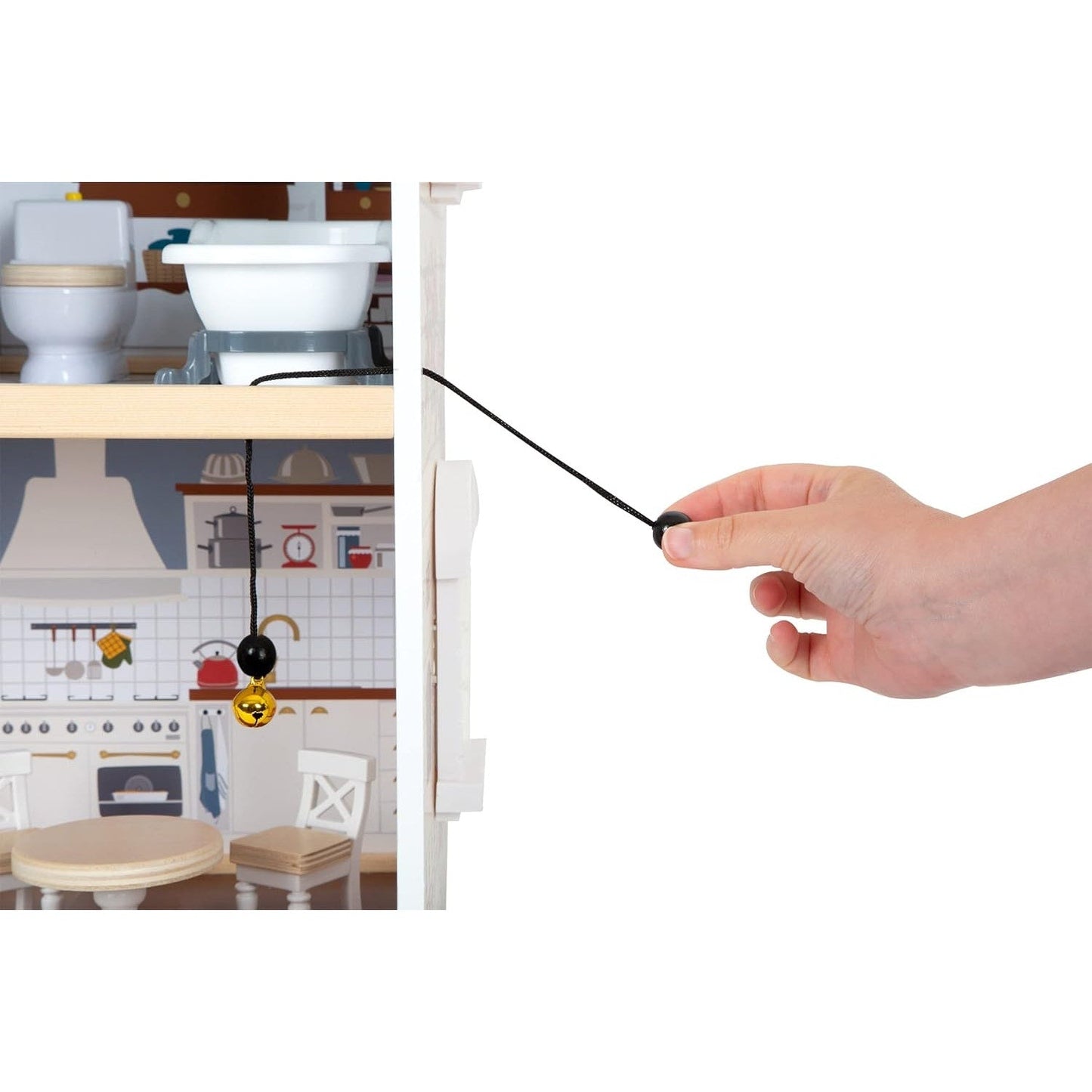 Small Foot Wooden Toys Urban Villa Doll House Playset Collection Designed for Children Ages 3+ Years, Gray