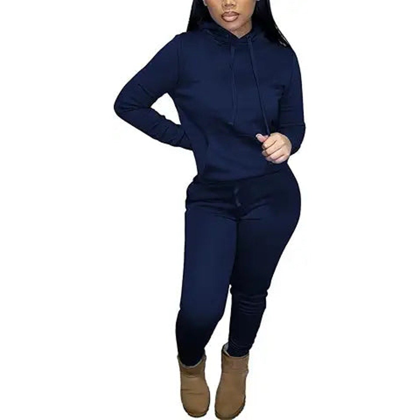 Nimsruc Two Piece Outfits for Women Casual Sweatsuits Set Long Sleeve Hoodie Tracksuit Mat