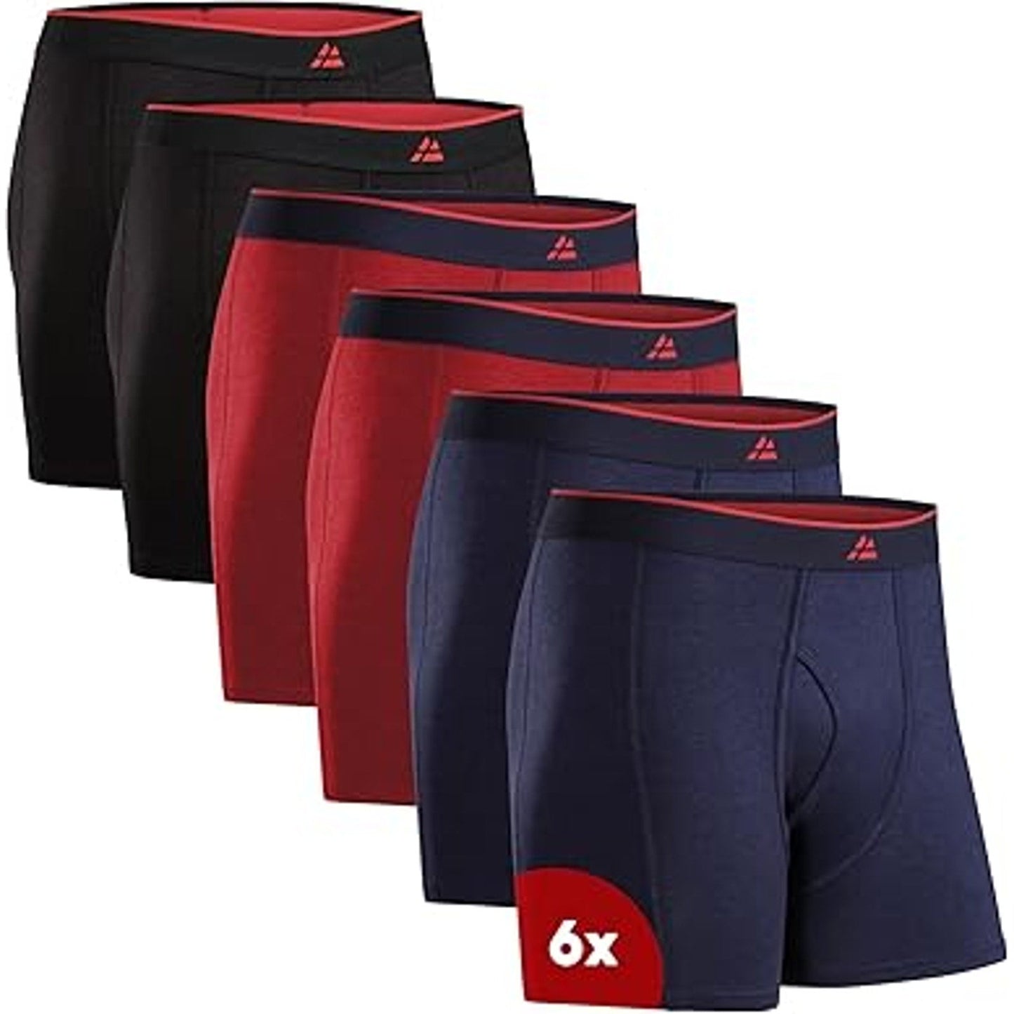 DANISH ENDURANCE Men's Underwear Boxer Briefs, Soft Viscose Trunks With or Without Fly, 6