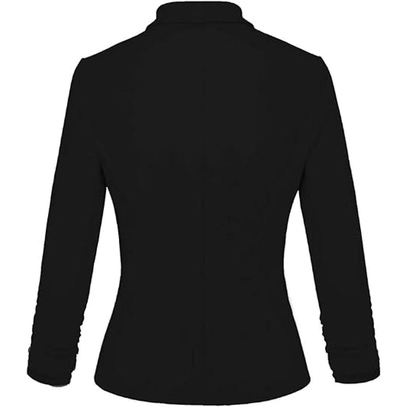 Hybrid & Company Womens  Casual Work Office Stretch Ponte Cardigan Blazer