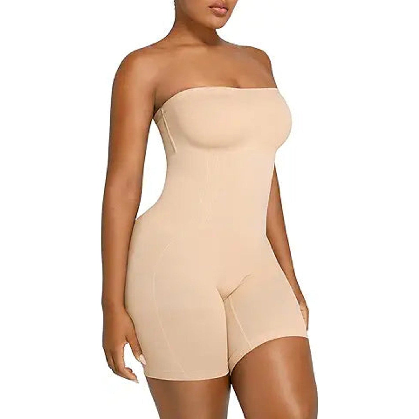 SHAPERX Strapless Bodysuit for Women Tummy Control Seamless Shapewear Thong Body Shaper wi