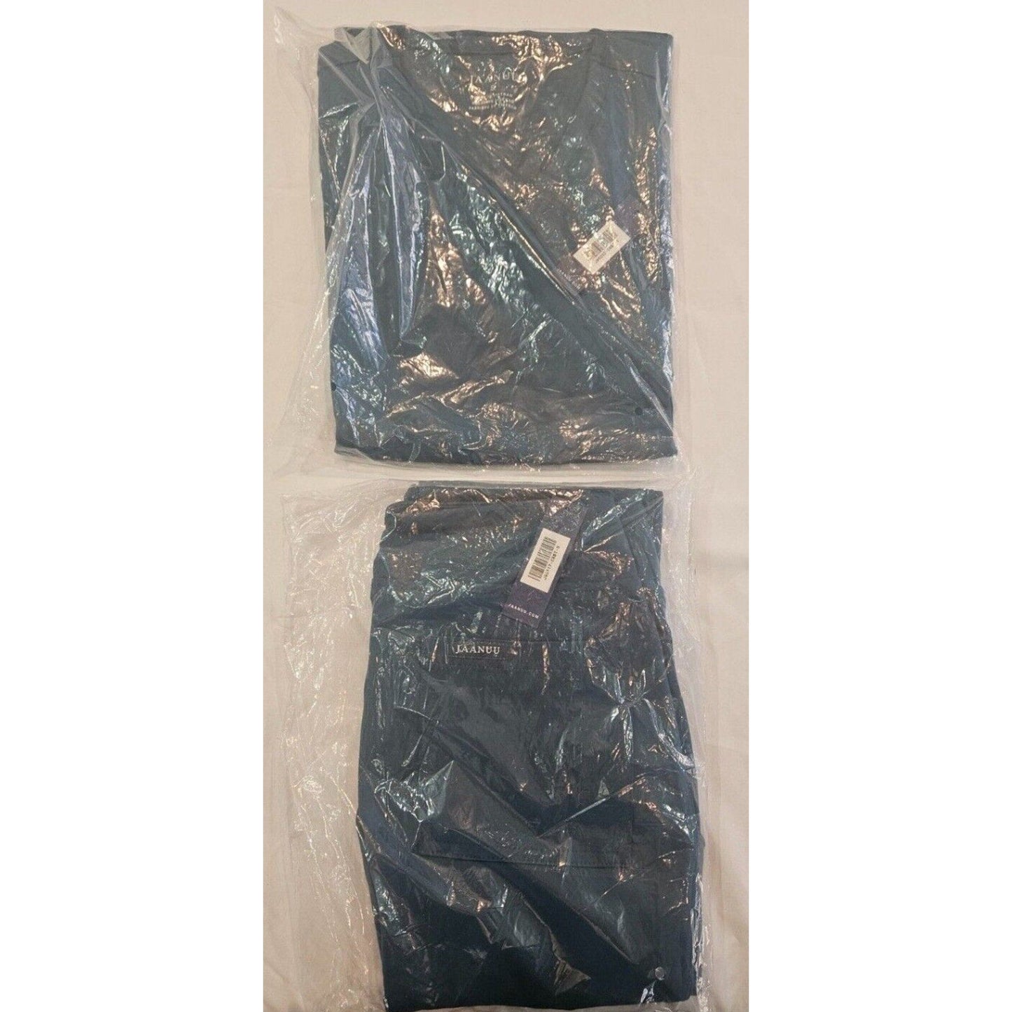 Jaanuu Women's 4-Pocket V-Top & 10-Pocket Scrub Jogger Set (Various Colors)