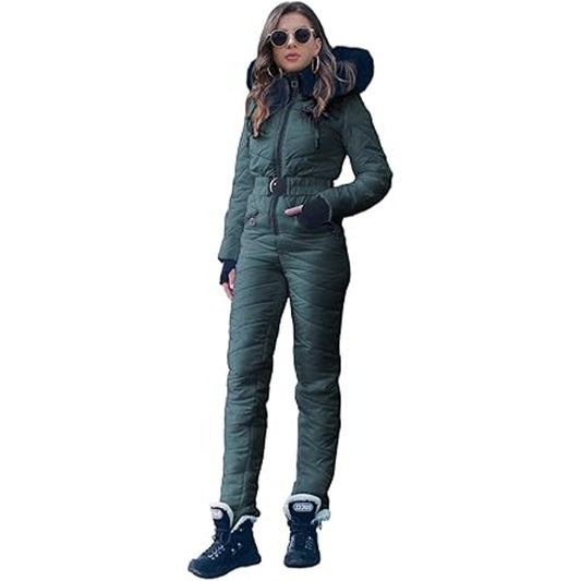 Yousify Womens Onesie Ski Suit Winter Outdoor Sports Waterproof Snowsuit