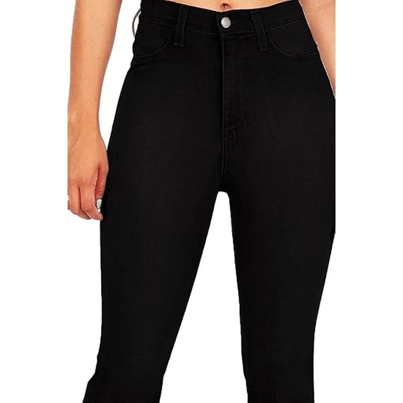 KDF Women's Black Bell Bottom Jeans for Women High Waisted Flare Bootcut Stretch