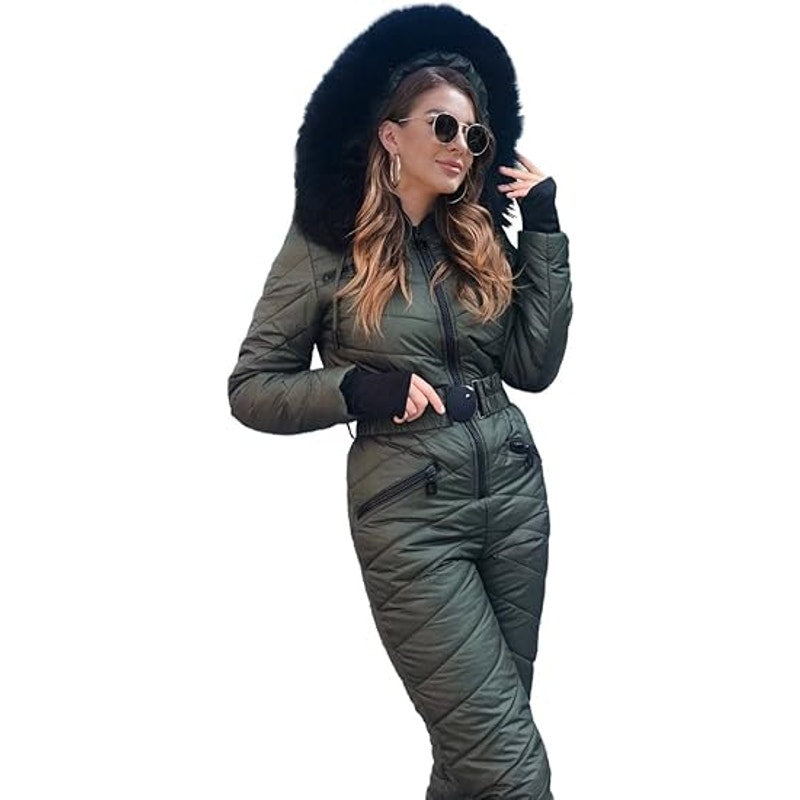 Yousify Womens Onesie Ski Suit Winter Outdoor Sports Waterproof Snowsuit